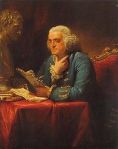 Benjamin Franklin at thought