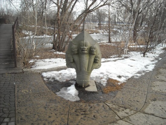 The Hindu Naga at the entrance to the Asian jungles Olbrich Botanic Garden Madison Wisconsin Kirk R. Brown John Bartram